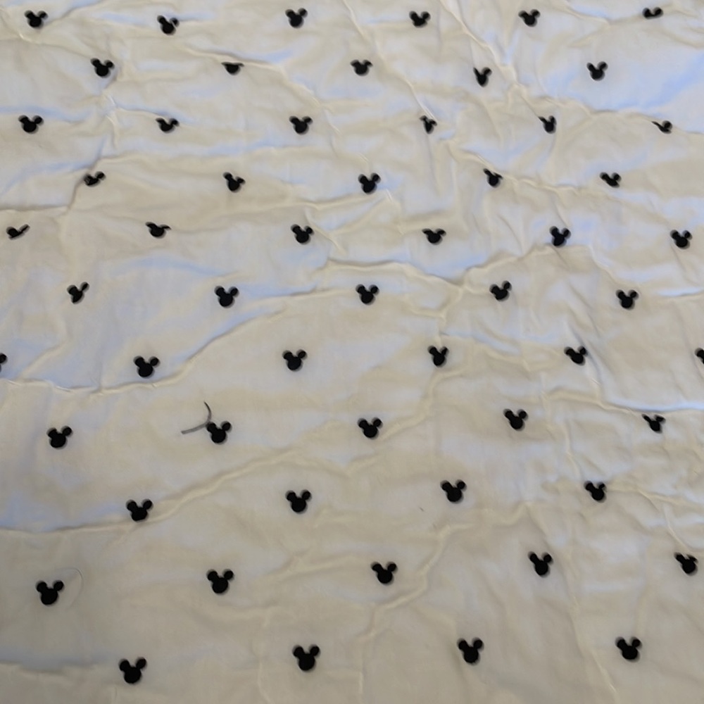 Pottery Barn, Mickey Mouse, gray and black baby quilt - Picture 2 of 4
